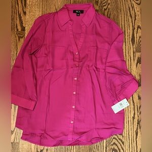 Crepe blouse top button down from Macy’s